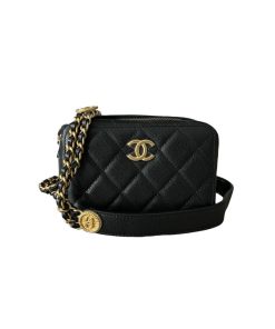 Chanel Caviar Quilted Twist Your Button Black